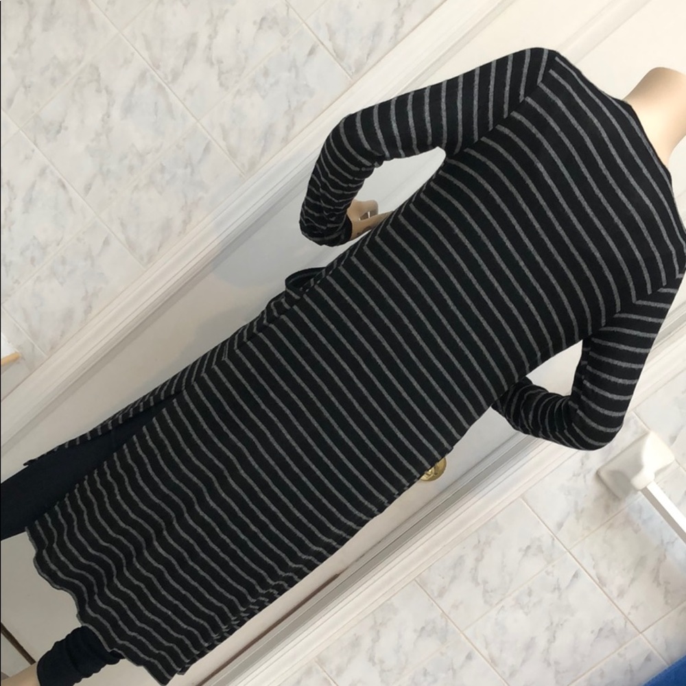 Last 1! CHARCOAL & BLACK STRIPE CARDIGAN - Picture 5 of 7